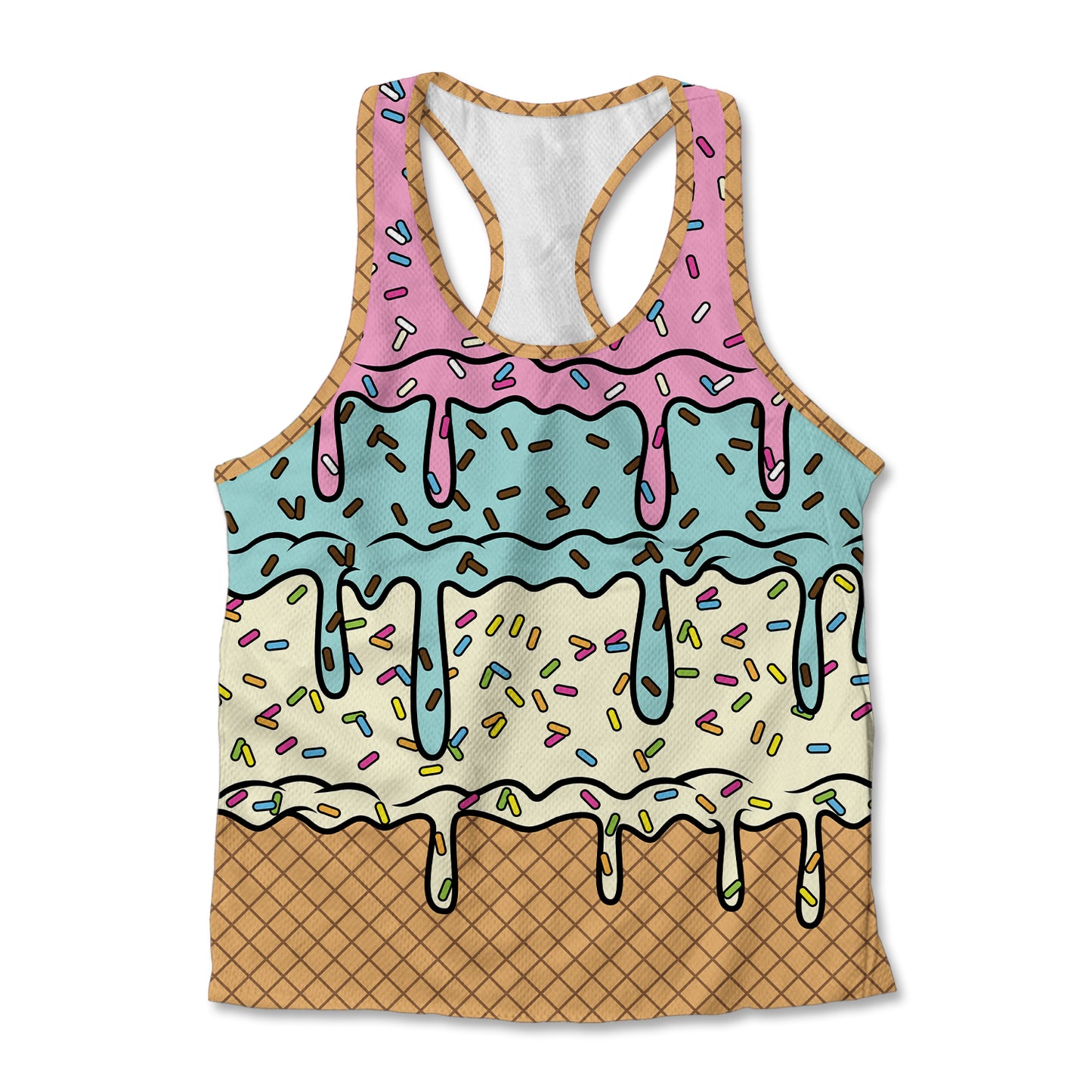 Printed Jersey Tank - Ice Cream Drip