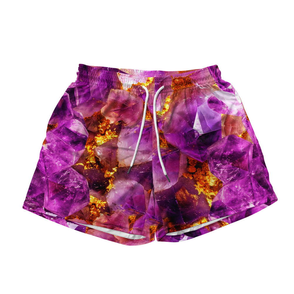 Basic Mesh Short - Amethyst And Gold