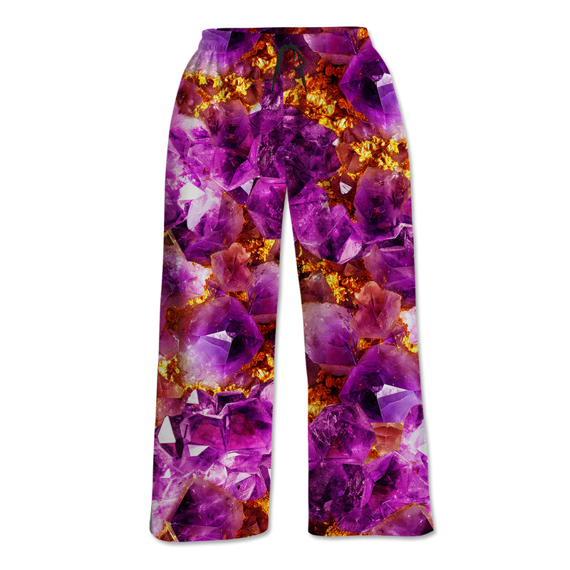 Unisex Lounge Pants - Amethyst And Gold