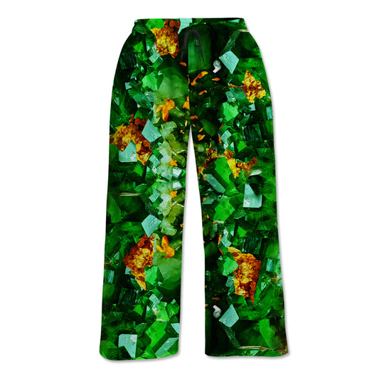 Unisex Lounge Pants - Emerald And Gold