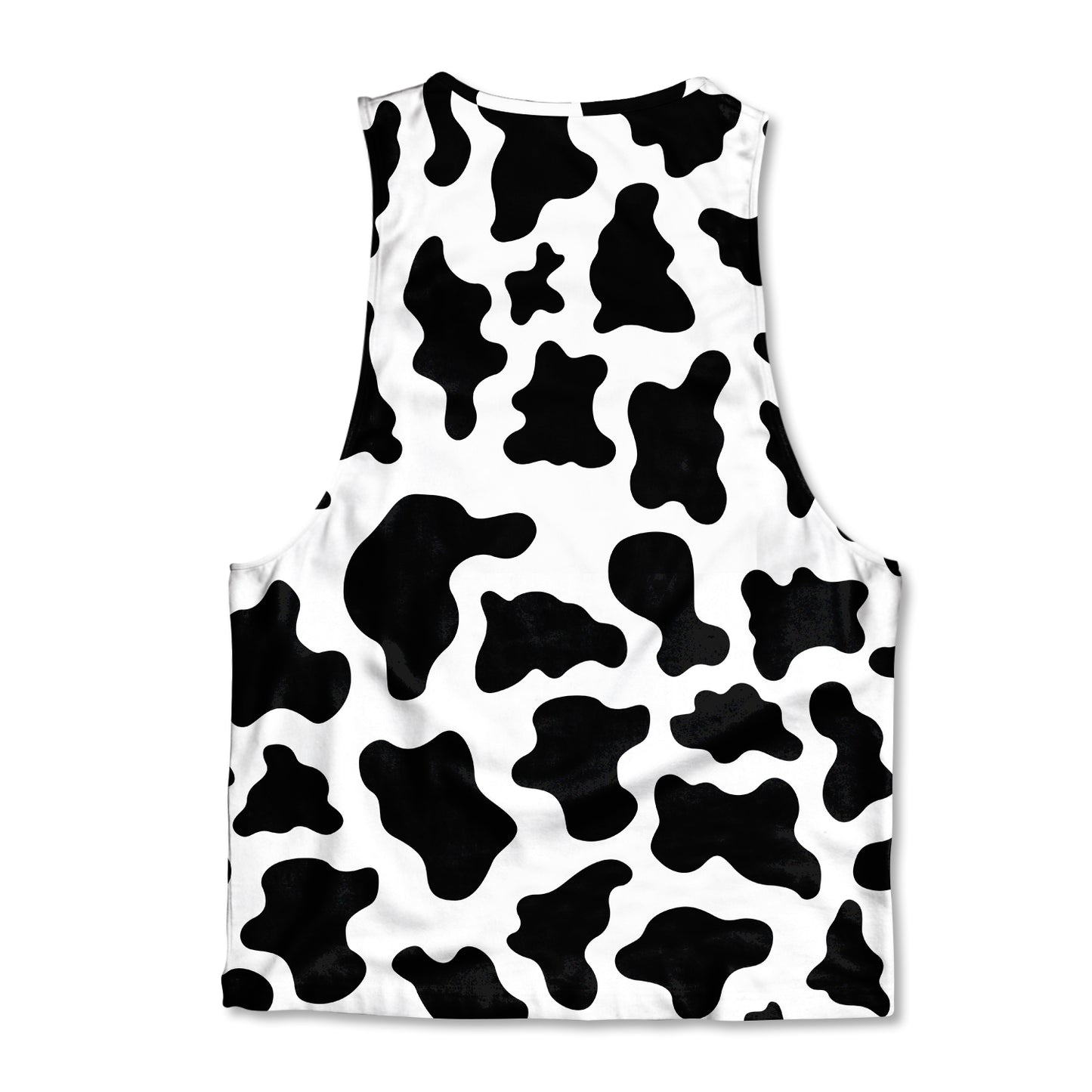 Printed Muscle Tank - Cow Print