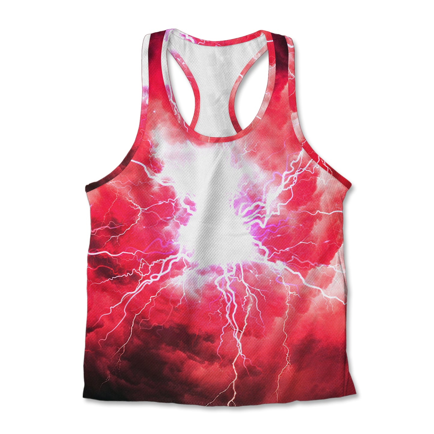 Printed Jersey Tank - Red Lightning