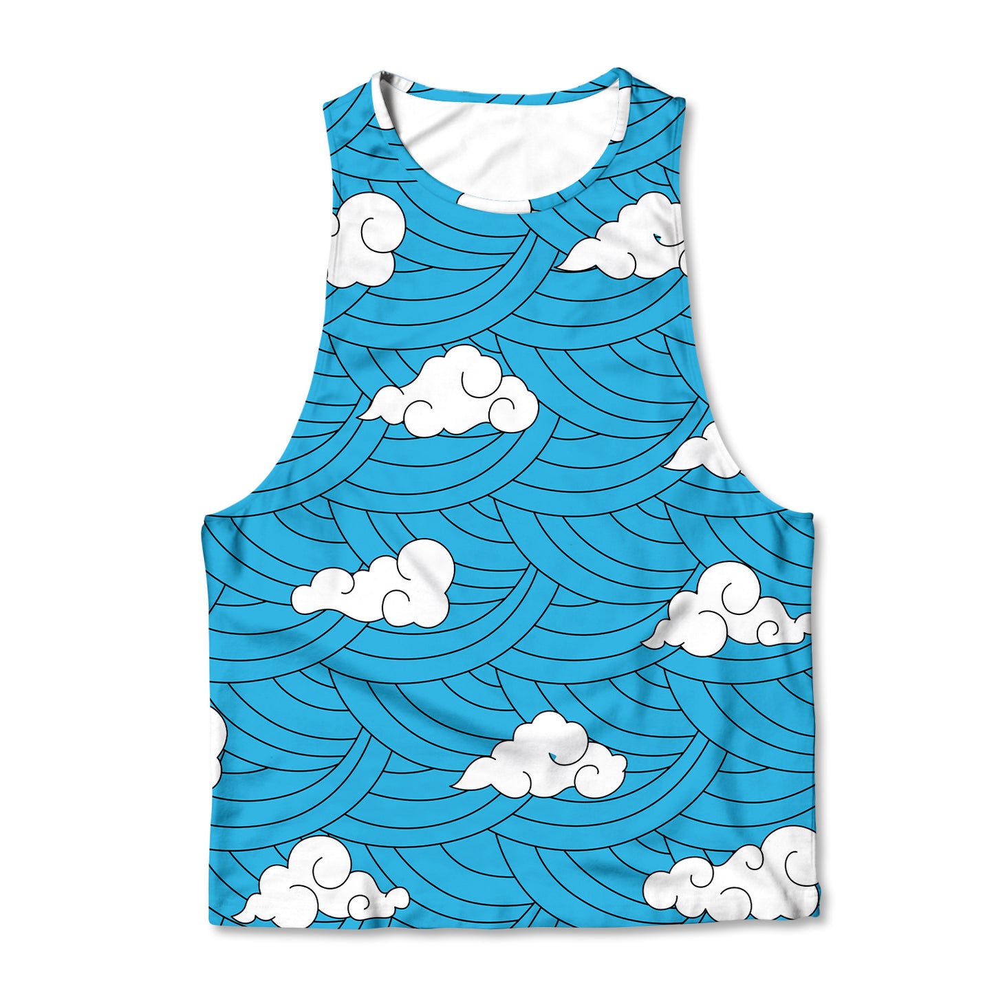 Printed Muscle Tank - Water Breathing