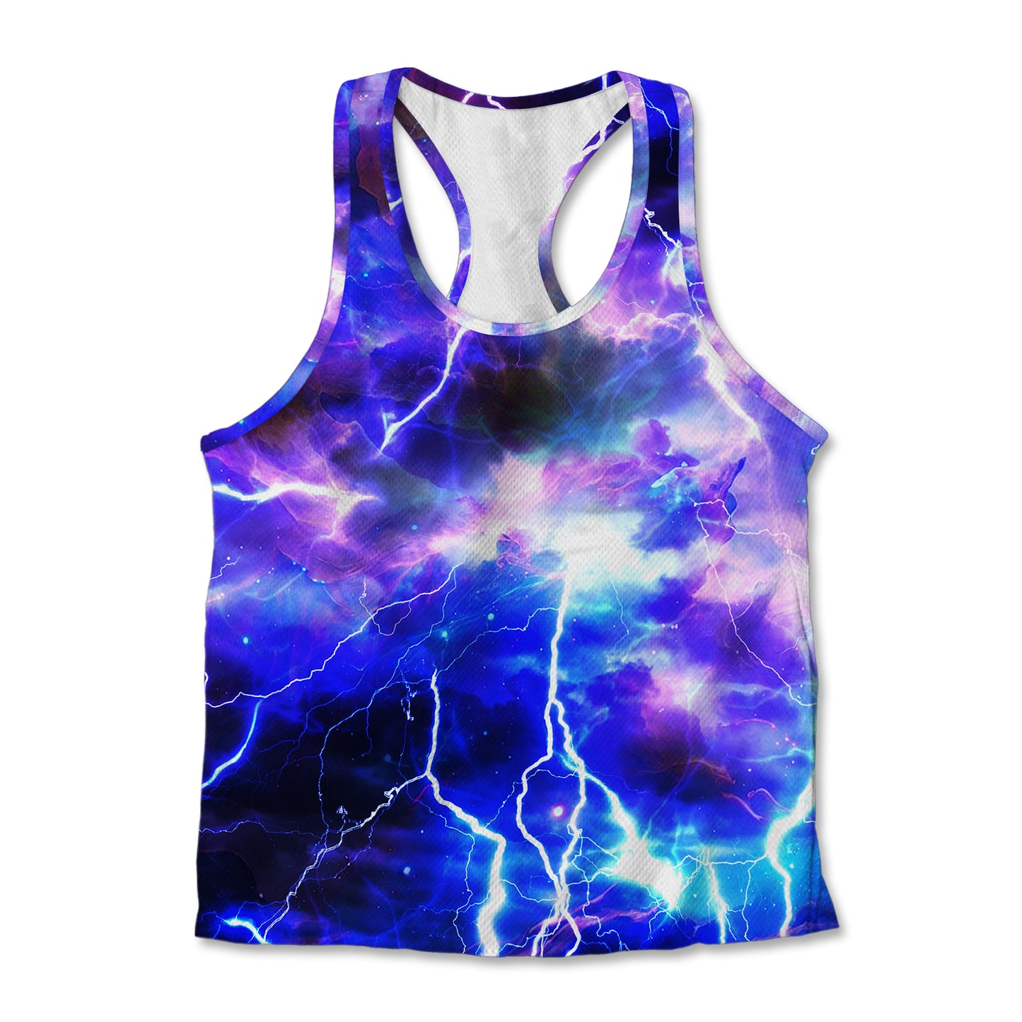 Printed Jersey Tank - Blue Lightning