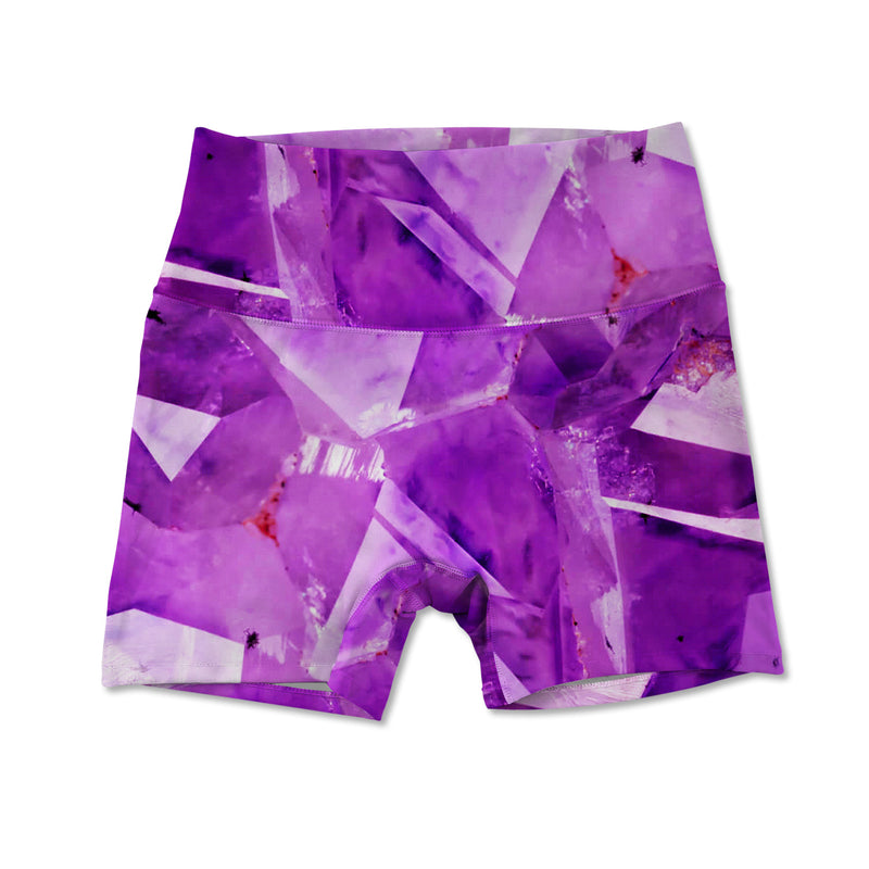 Printed Active Short - Amethyst Violet