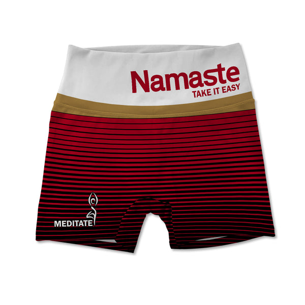 Printed Active Shorts - Namaste Take It Easy
