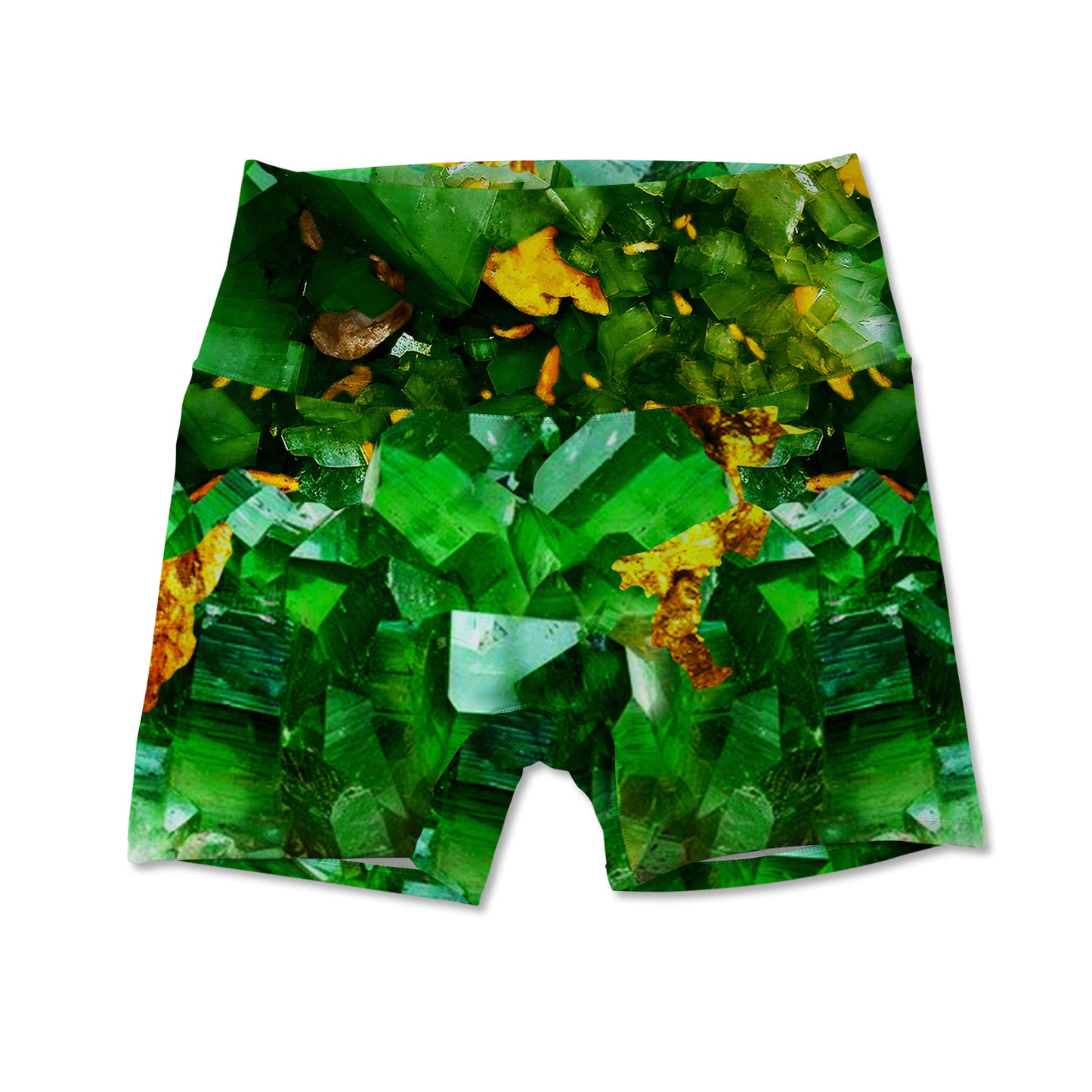 Printed Active Short - Emerald And Gold