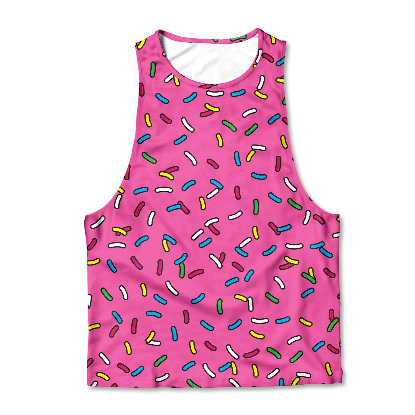 Printed Muscle Tank - Cartoon Sprinkles