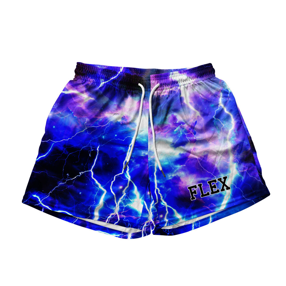 Basic Mesh Short - Blue Lightning