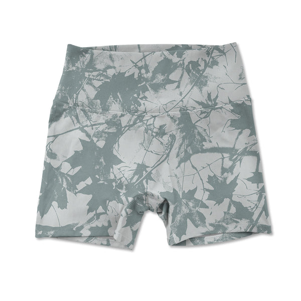 Printed Active Short - Silhouette Maple Leaves