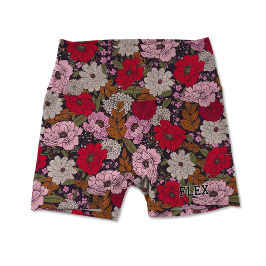 Printed Active Short - Retro Flowers