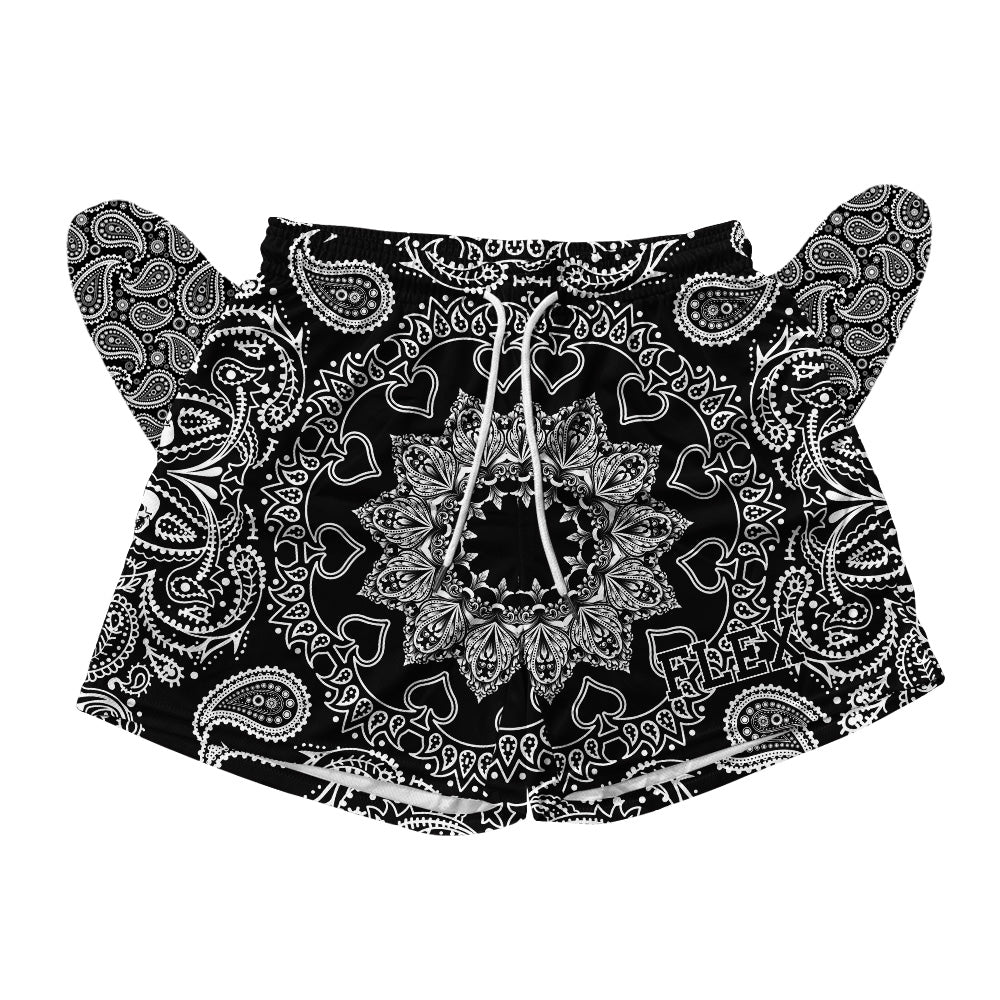 Basic Mesh Short - Paisley Pattern