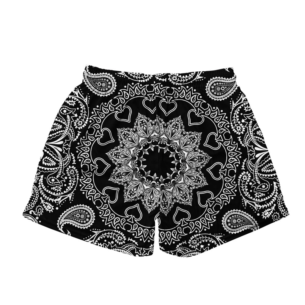 Basic Mesh Short - Paisley Pattern