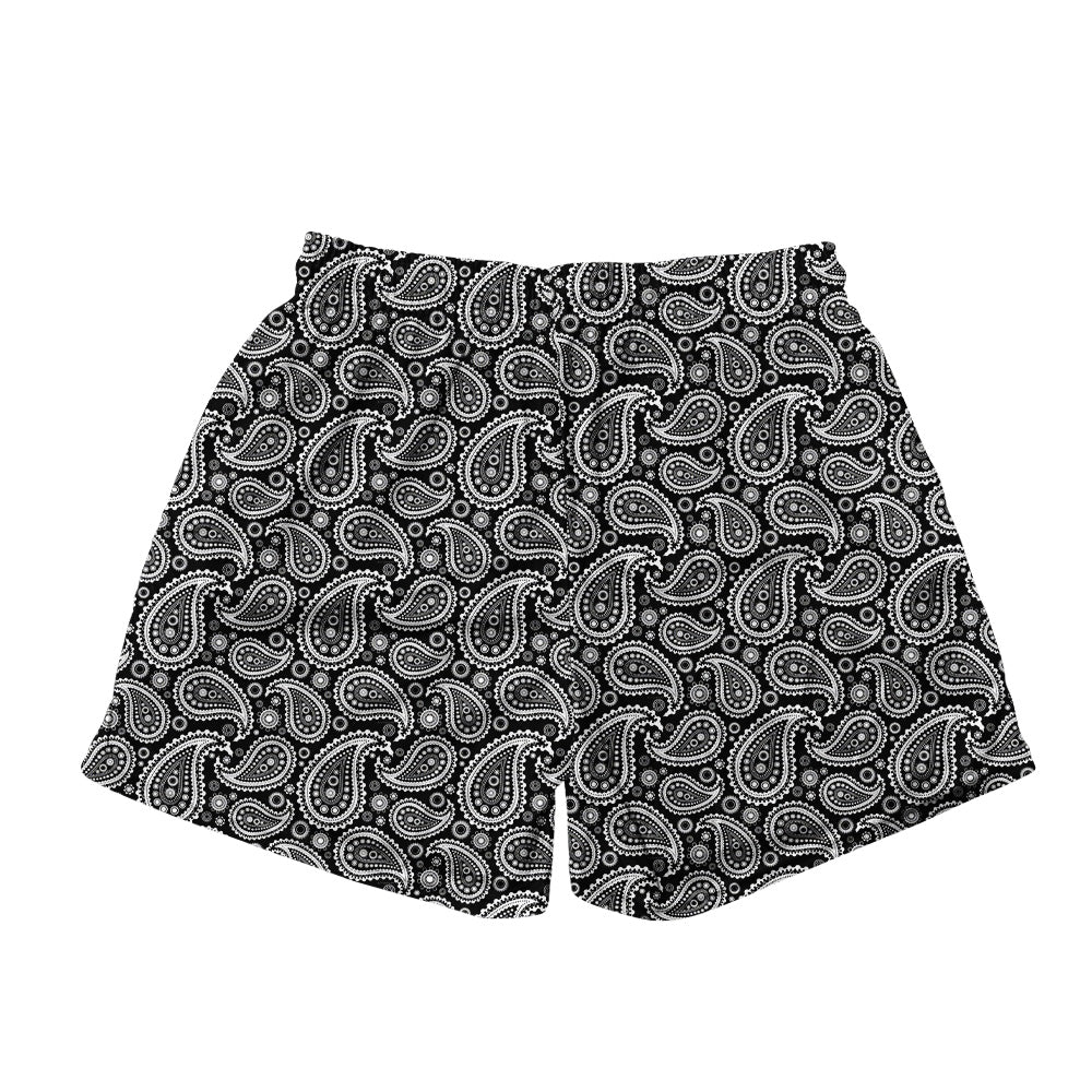 Basic Mesh Short - Paisley B&W