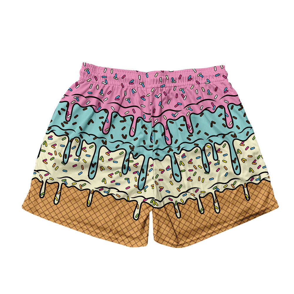 Basic Mesh Short - Ice Cream Drip