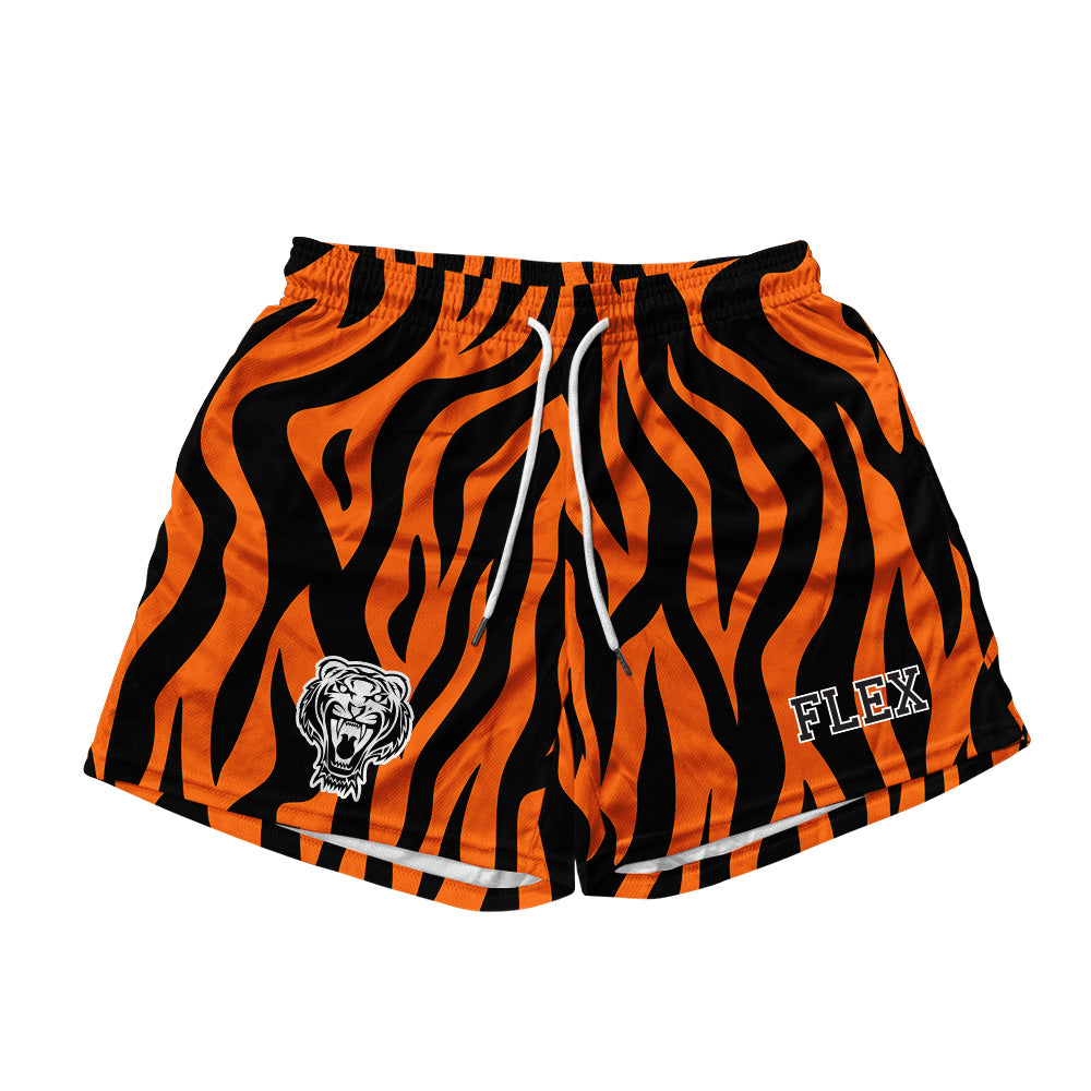 Basic Mesh Short - Tiger Print