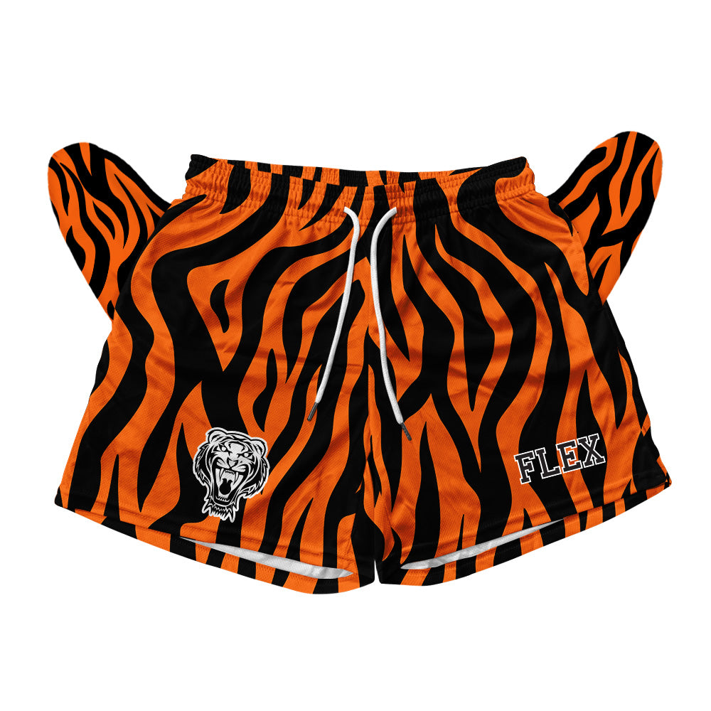 Basic Mesh Short - Tiger Print