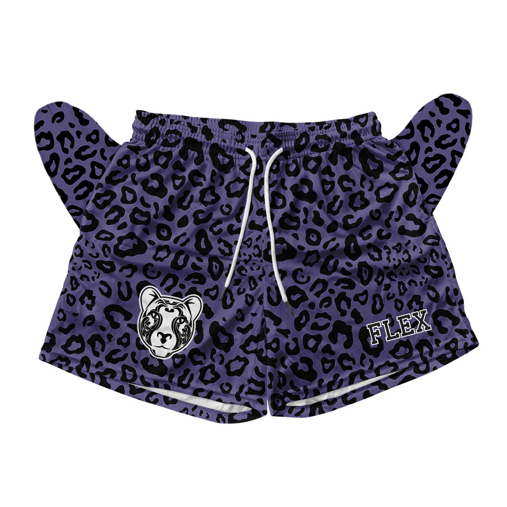 Basic Mesh Short - Panther Print