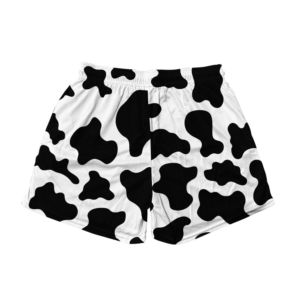 Basic Mesh Short - Cow Print