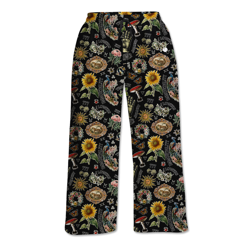 Unisex Lounge Pants - Black Retro Magic