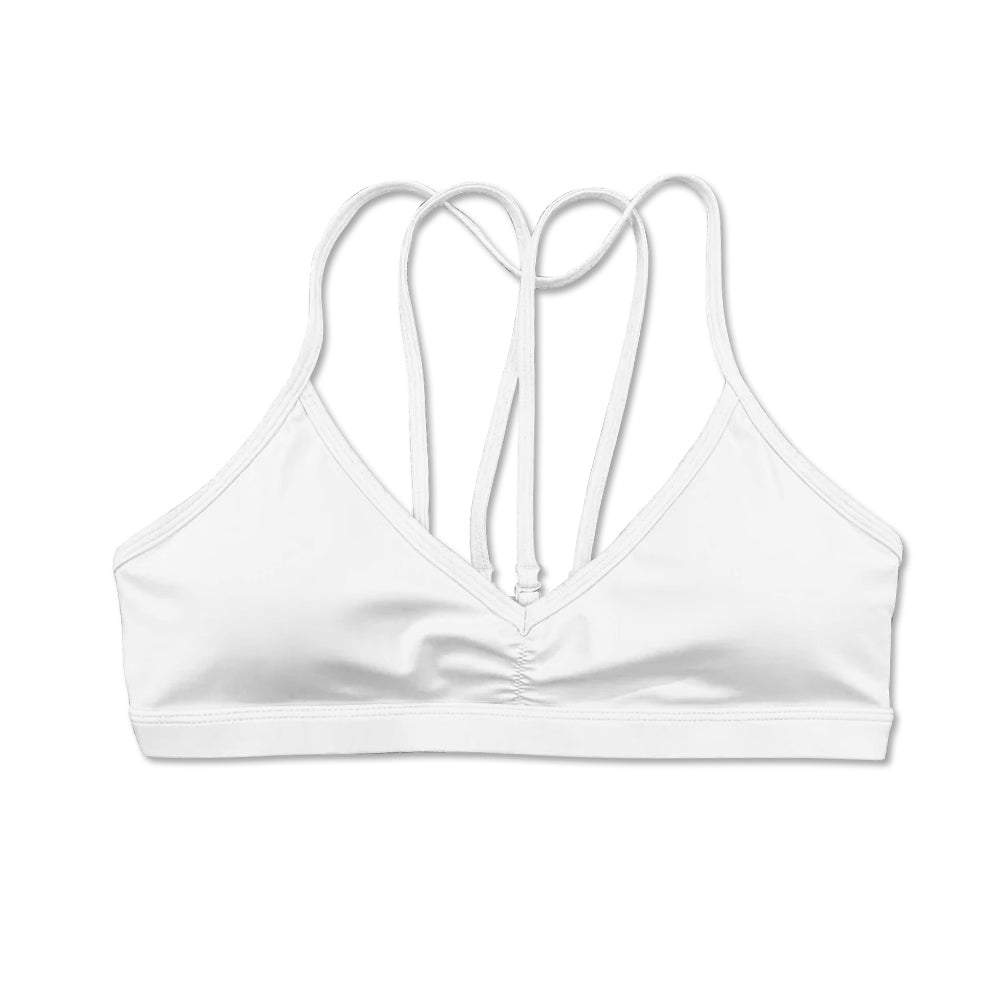 Halter V-Neck Bra - White – Flexliving