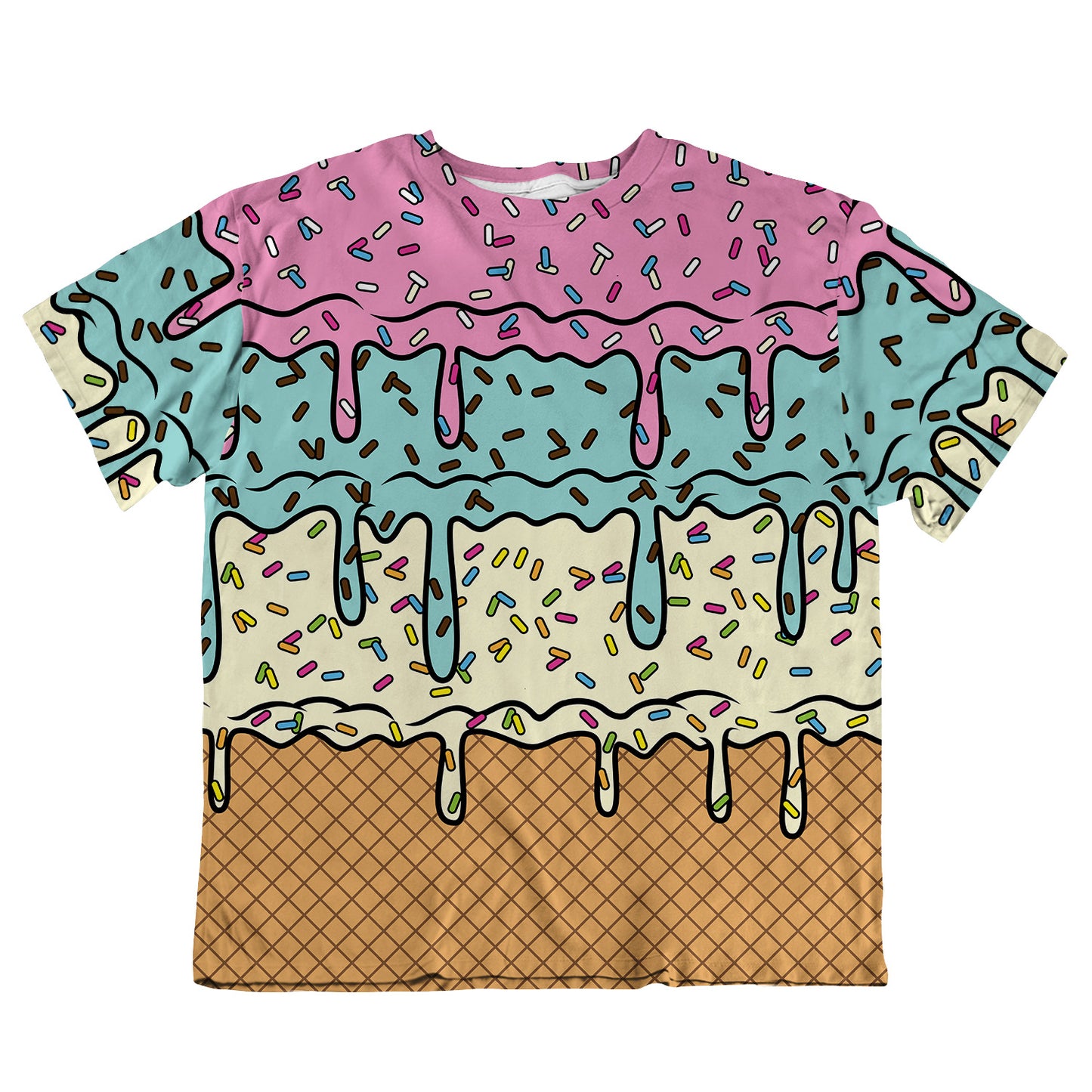 Unisex Oversized Tee - Ice Cream Drip