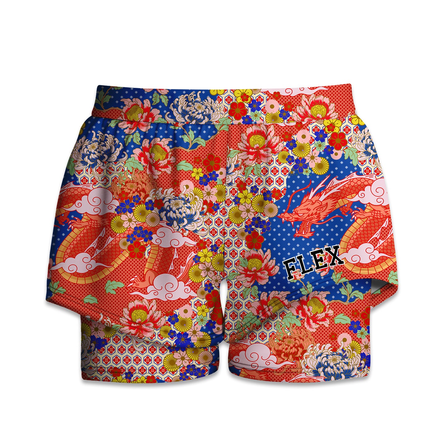 Printed Liner Shorts - Dragon