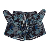 Basic Mesh Short - Blue & Black Maple Leaves