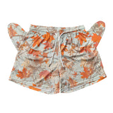 Basic Mesh Short - Orange Maple Leaves