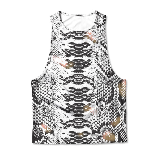 Printed Muscle Tank - Snake Skin