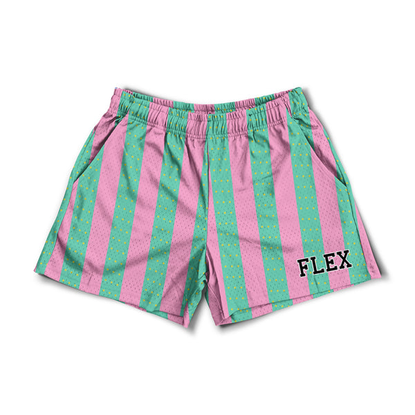 Mesh Flex Shorts 5 - Cow Print