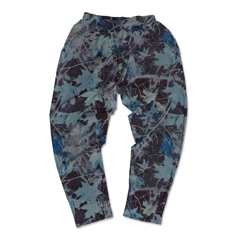 Muscle Pants - Blue & Black Maple Leaves