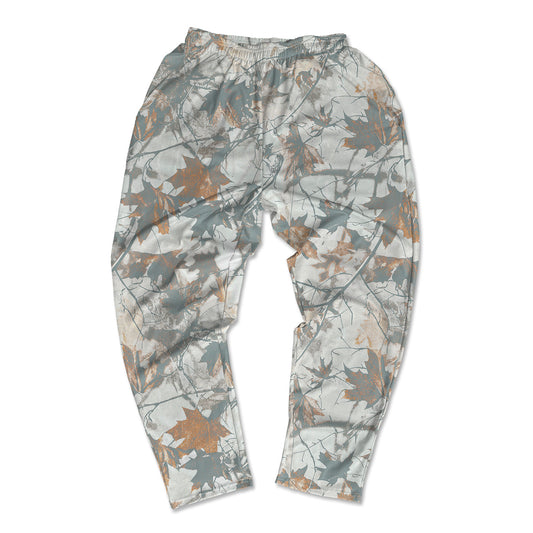 Muscle Pants - Grey & Orange Maple Leaves