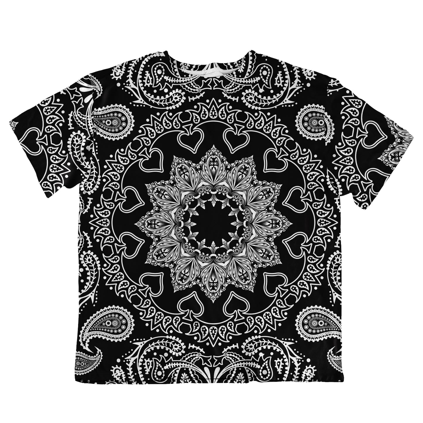 Unisex Oversized Tee - Paisley Pattern