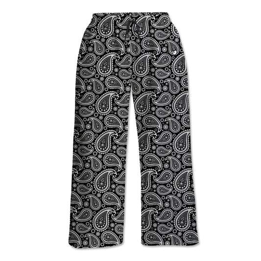 Unisex Lounge Pants - Paisley B&W