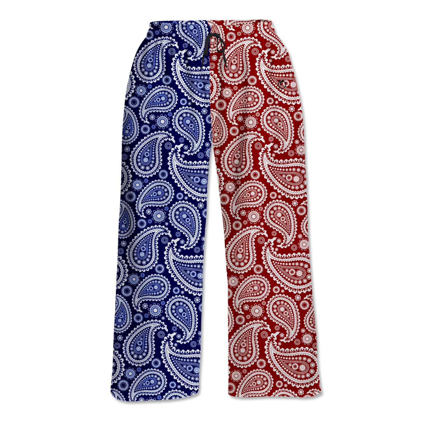 Unisex Lounge Pants - Paisley Red & Blue