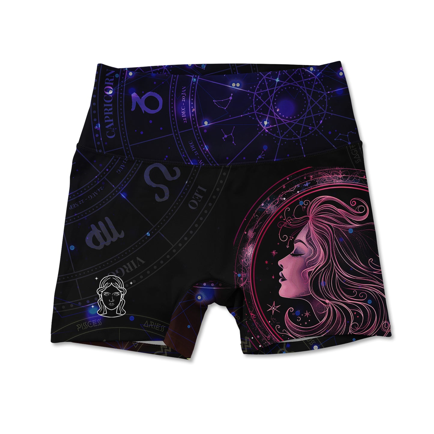 Printed Active Shorts - Virgo