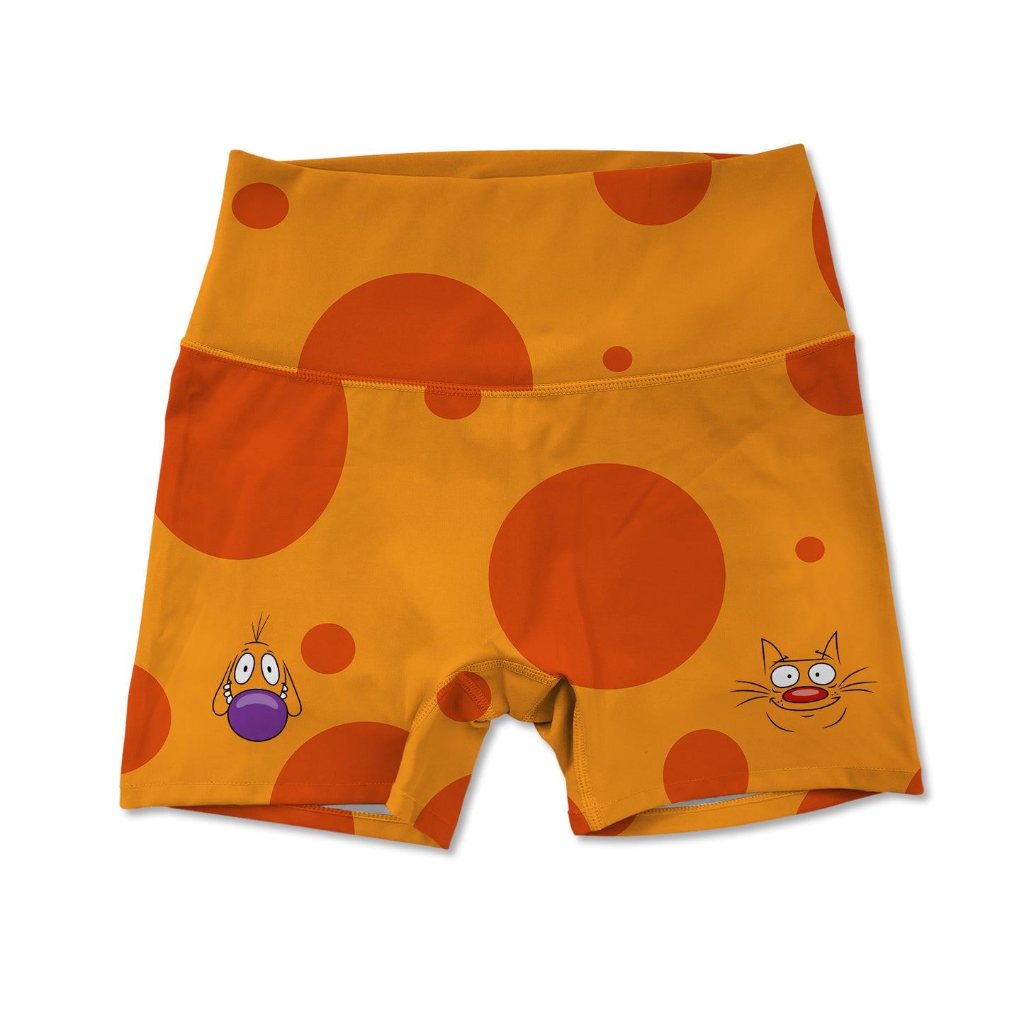 Printed Active Shorts - Dog And Cat