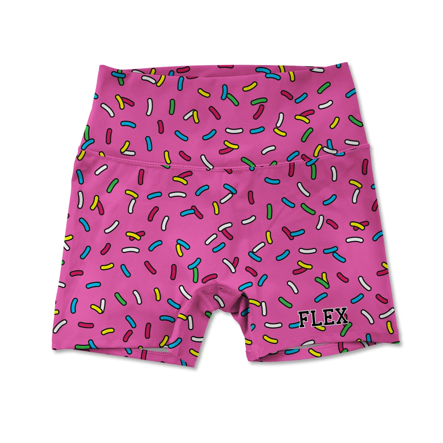 Printed Active Shorts - Cartoon Sprinkles