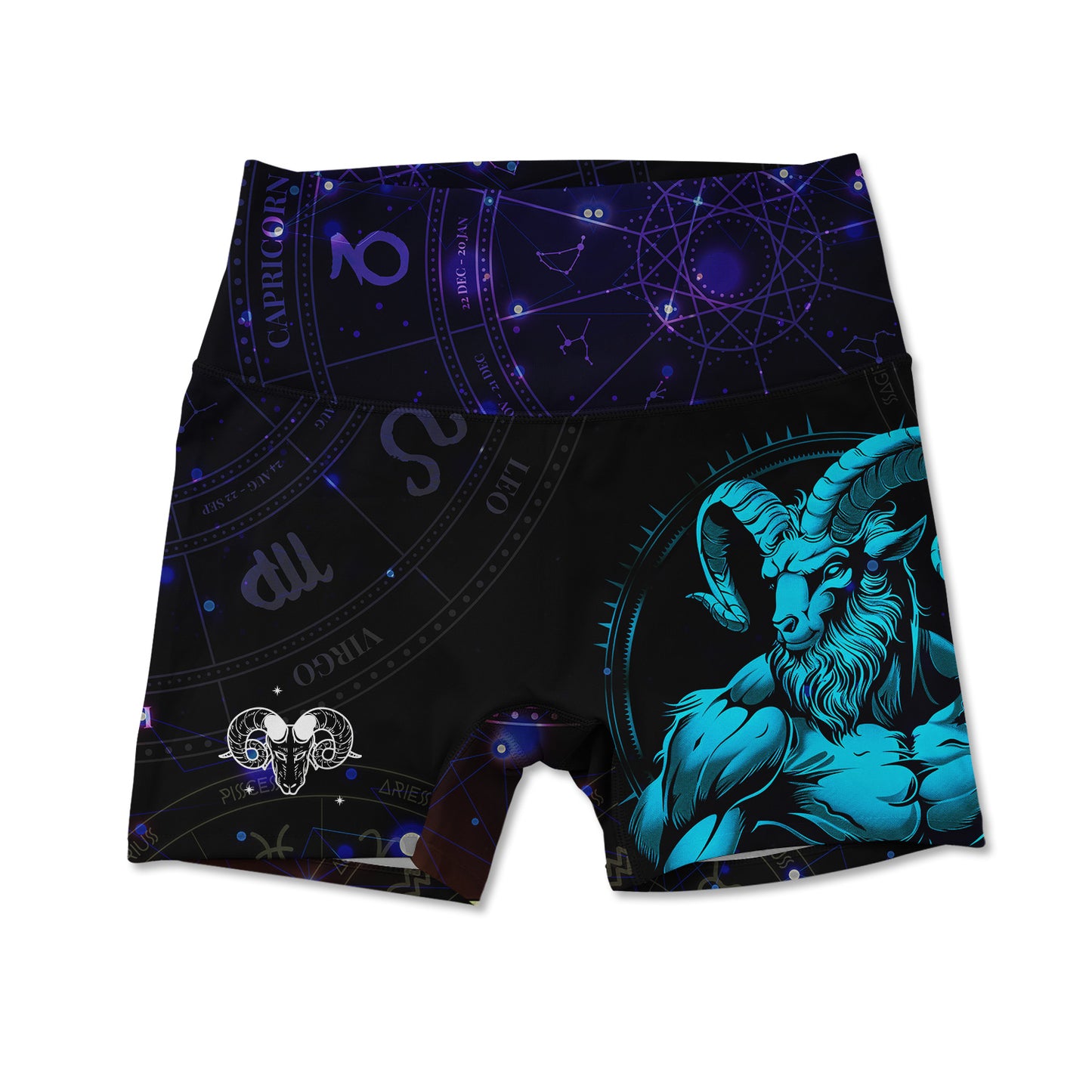 Printed Active Shorts - Aries