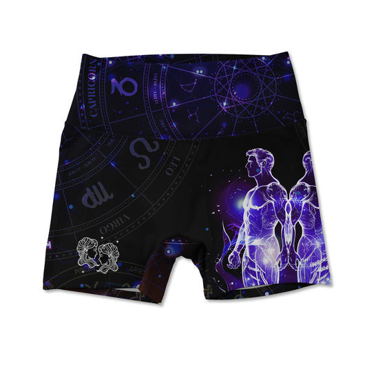 Printed Active Shorts - Gemini