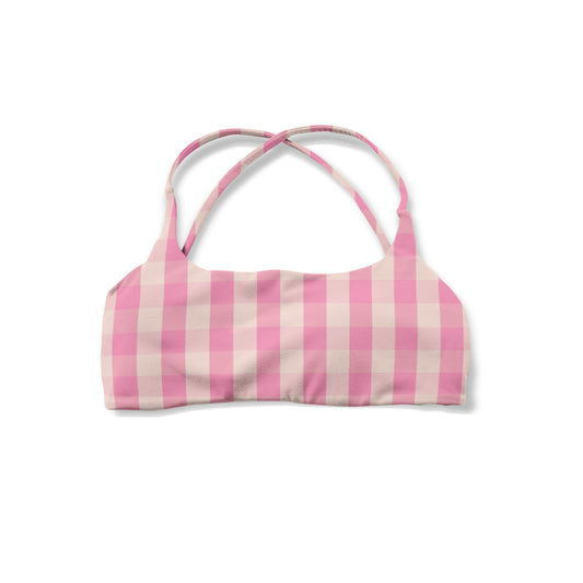 Strap Bra - Checkered Pastel