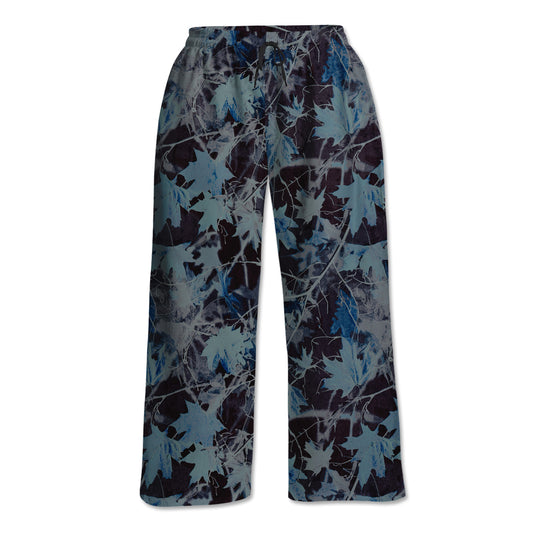 Unisex Lounge Pants - Blue & Black Maple Leaves