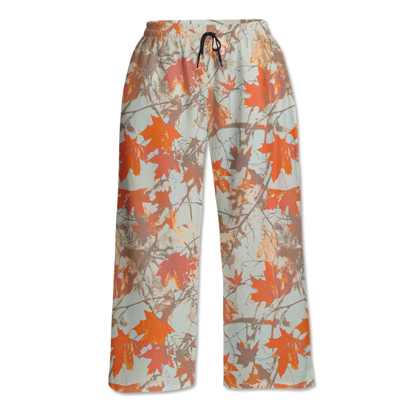 Unisex Lounge Pants - Orange Maple Leaves