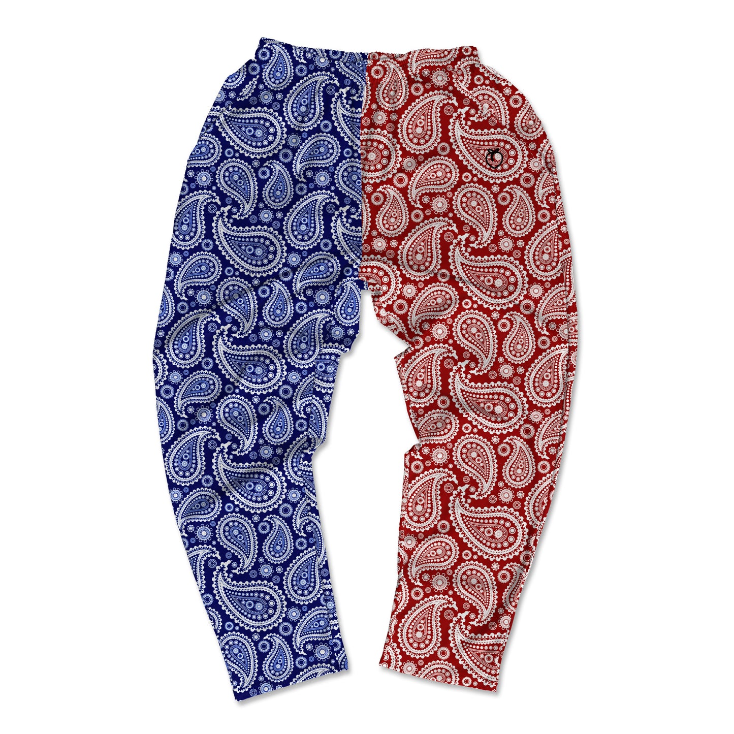 Muscle Pants - Paisley Red & Blue