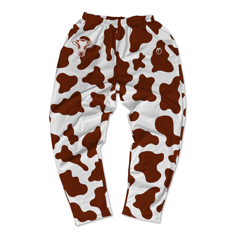 Muscle Pants - Brown Cow Print