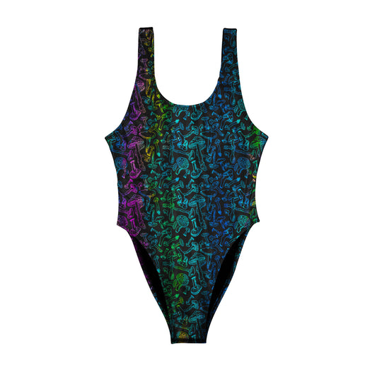 Women’s One Piece Swimsuit - Mushroom REFLECTIVE