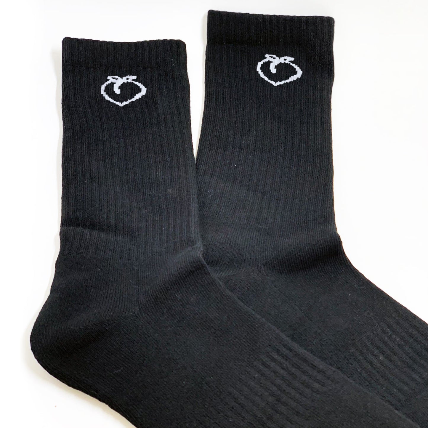 Rep The Peach Cushioned Crew Socks - Black