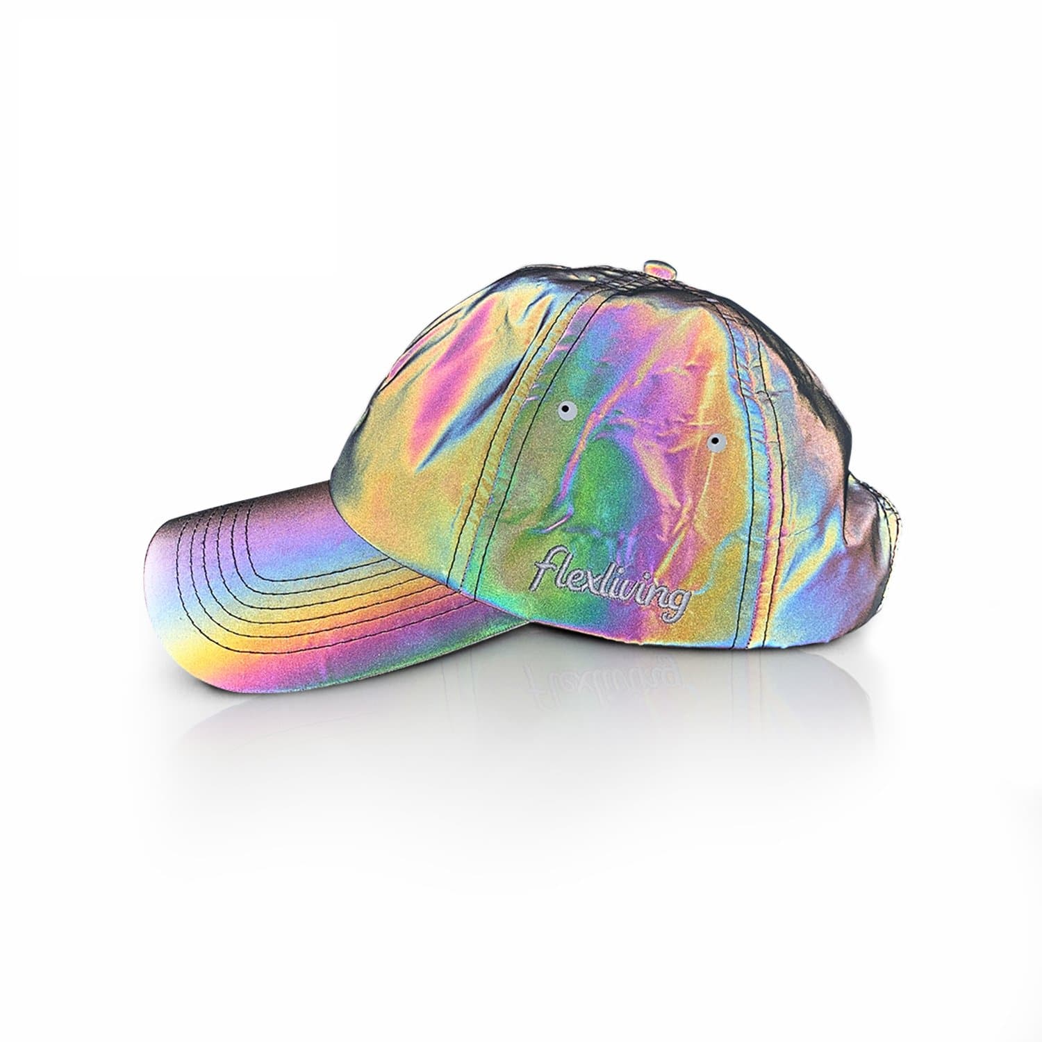 Rainbow Reflective printed outer fabric that is perfect for festivals, shows, hiking, inner-space voyages, or anything your adventure calls for!