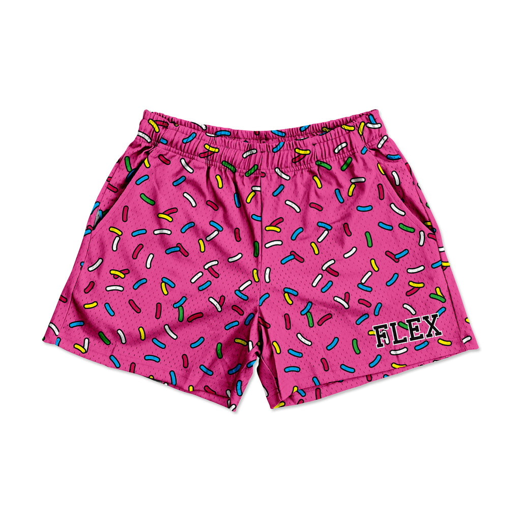 Mesh Flex Shorts 5 - Pastel Striped